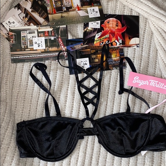 Dolls Kill Other - Sugar Thrillz Lace Up Halter Bra